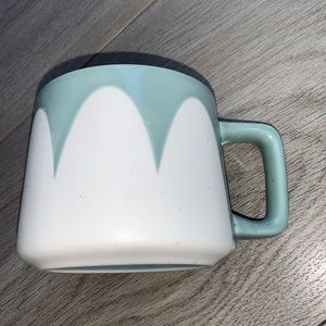 Starbucks Green & White Speckled Pottery Mug